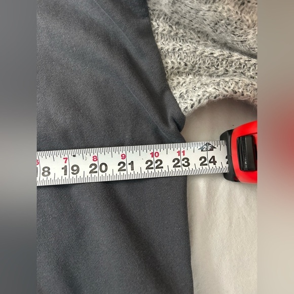 VTG Havana Oversized Cropped Sweatshirt Gray Wool Blend Balloon Knit Sleeve S - Picture 6 of 10